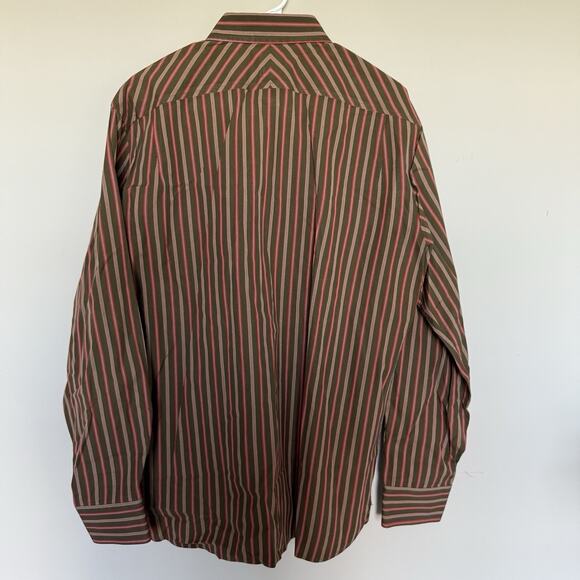 Gap Mens Top Large Striped Long Sleeve Button Collared 80s Poplin Office Preppy - Picture 6 of 6